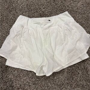 Women's White Athletic Shorts